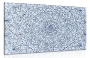 Obraz detailní ozdobná Mandala v modré barvě Varianta: 90x60