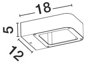 Nova Luce Venkovní nástěnné svítidlo ACQUA, LED 5W 3000K, IP54
