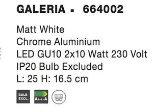 Nova Luce Bodové svítidlo GALERIA, GU10 2x10W Barva: Bílá