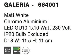 Nova Luce Bodové svítidlo GALERIA, GU10 1x10W Barva: Bílá