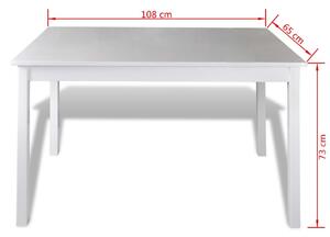 Dřevěný stůl a 4 dřevěné židle | bílá