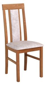 Drewmix jídelní sestava DX 6 + odstín lamina (deska stolu) artisan, odstín dřeva (židle + nohy stolu) bílá, potahový materiál látka