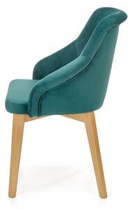 Jídelní židle TULIDU 2 dub medový/zelená