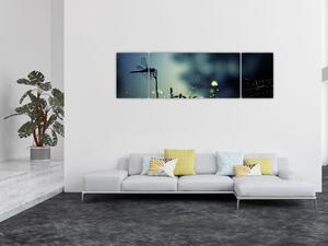 Obraz - Vážka za třpytivé noci (170x50 cm)