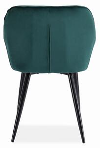 Jídelní židle SCK-487 tmavě zelená/černá