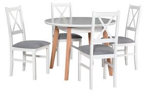 Jídelní stůl OSLO 4 + deska stolu bílá, podstava stolu grafit, nohy stolu grandson
