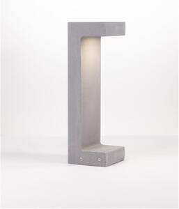 Nova Luce Venkovní sloupkové svítidlo ARAN šedý beton skleněný difuzor LED 8W 3000K, IP65