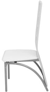 Jídelní židle - 2ks - umělá kůže | bílá