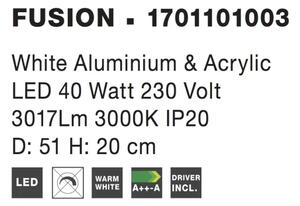 LED stropní svítidlo Fusion 51 bílé