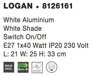 Moderní nástěnné svítidlo Logan bílé