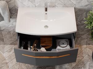 Kingsbath Stellantis Antracit 80 koupelnová skříňka s umyvadlem