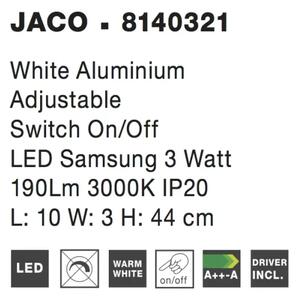 Moderní nástěnné svítidlo Jaco bílé