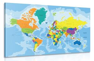 Obraz barevná mapa světa Varianta: 90x60
