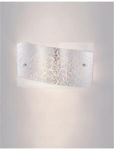 Nova Luce Nástěnné svítidlo BENITO bílá a zlatá ozdobné sklo E27 2x12W