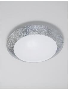 Nova Luce Stropní svítidlo BENITO bílá a stříbrná ozdobné sklo chromovaný kov E27 2x12W
