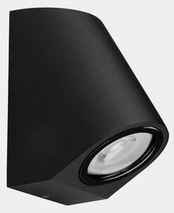 LEDS-C4 Bob Šikmá venkovní nástěnná lampa, černá, šířka 7 cm