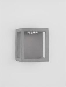 Nova Luce Venkovní nástěnné svítidlo BEV šedý beton skleněný difuzor LED 5W 3000K IP65