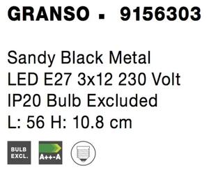 Industriální stropní svítidlo Granso 56 černé