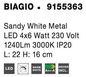 Nova Luce Bodové svítidlo BIAGIO bílá kov LED 4x6W 3000K
