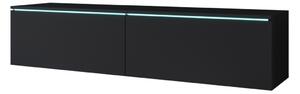 TV stolek MENDES D 2, 140x30x33, černá, s LED osvětlením