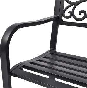 Zahradní lavice - litý hliník - černá | 127 cm