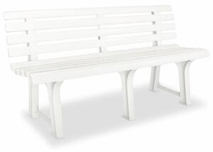 Zahradní lavice Gallina - plastová - bílá | 145,5 cm