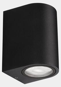 LEDS-C4 Venkovní nástěnné svítidlo Bob Single, černé, šířka 7 cm, hliník