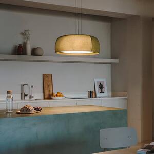 LEDS-C4 LED závěsná lampa Gong, zelená, 4 000 K, Ø 61,2 cm, tkanina