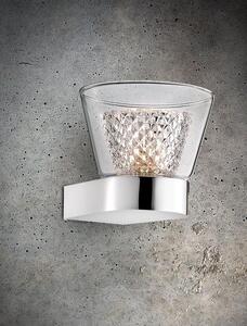 Nova Luce Nástěnné svítidlo BOCCALE chromovaný hliník čiré sklo G9 1x5W vč. žárovky
