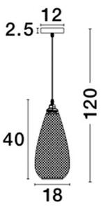 Nova Luce Závěsné svítidlo BOHO chromové sklo a kov E27 1x40W