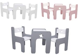 Designový dětský stolek a židle WoodStar 3v1 Barva: růžová