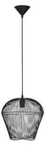 Nova Luce Závěsné svítidlo BREDO černý hliník černý kabel E27 1x12W
