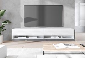 TV stolek MENDES A 2, 180x30x31, černá/fala, bez LED osvětlení
