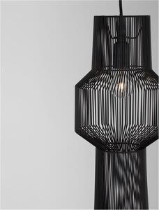 Nova Luce Závěsné svítidlo BREDO černý hliník černý kabel E27 1x12W
