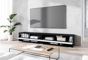 TV stolek MENDES A 2, 180x30x31, bílá/fala, bez LED osvětlení