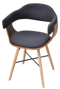 Jídelní židle Dotsero - 2 ks - z ohýbaného dřeva a látkovým čalouněním