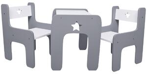 Designový dětský stolek a židle WoodStar 3v1 Barva: šedá