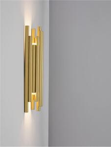 Nova Luce Nástěnné svítidlo BONJOUR zlatý hliník a akryl LED 8x3W lm 3000K