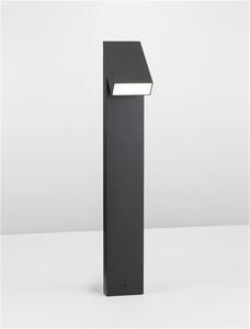 Nova Luce Venkovní sloupkové svítidlo BRIGITTA černý hliník a akrylový difuzor proti oslnění LED 6W 3000K IP65