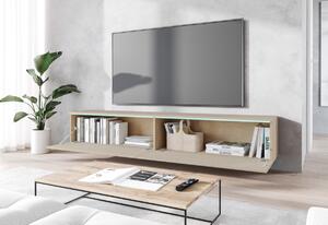 TV stolek LOWBOARD D 3, 180x30x33, matera/dub gaja, bez LED osvětlení