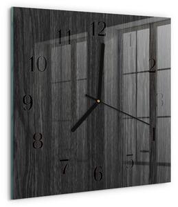 Skleněné hodiny na stěnu Dřevo zskc-30x30-00182766