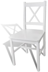 Jídelní židle Elbert - 2 ks - dřevo | bílá