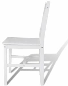 Jídelní židle Elbert - 2 ks - dřevo | bílá