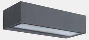 LEDS-C4 LED venkovní nástěnná lampa Nemesis, šedá, šířka 19,5 cm