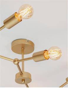 Nova Luce Stropní svítidlo CALISTO mosazný kov E27 8x12W