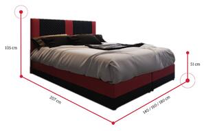 Čalouněná postel PIERROT + topper, 160x200, D8/D511