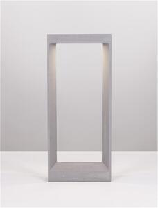 Nova Luce Venkovní sloupkové svítidlo CAIRO šedý beton skleněný difuzor LED 8W 3000K IP65