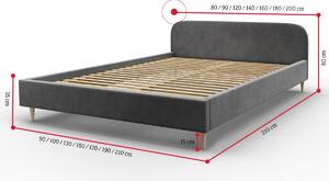 Čalouněná postel LIFE, 180x200, itaka 16 + rošt + pěnová matrace DE LUX