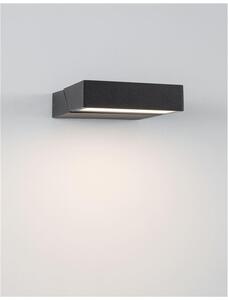 Nova Luce Venkovní nástěnné svítidlo BRIN antracitový hliník čiré sklo LED 10W 3000K 200-240V 101st. IP65