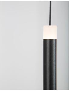 Nova Luce Závěsné svítidlo CAYO opálové sklo a akryl mosaz a černý hliník LED 1x5W 3000K